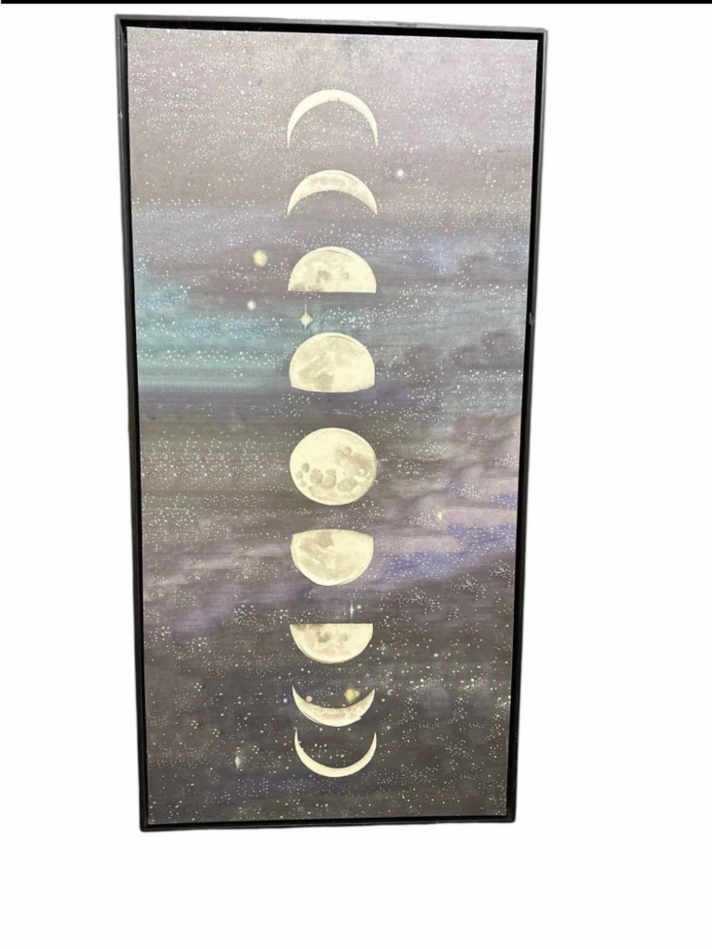 Moon Phase Wall Art - Purple and Gray Celestial Print
